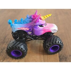Monster Jam Sparkle Smash Unicorn Monster Truck Pink Purple Blue